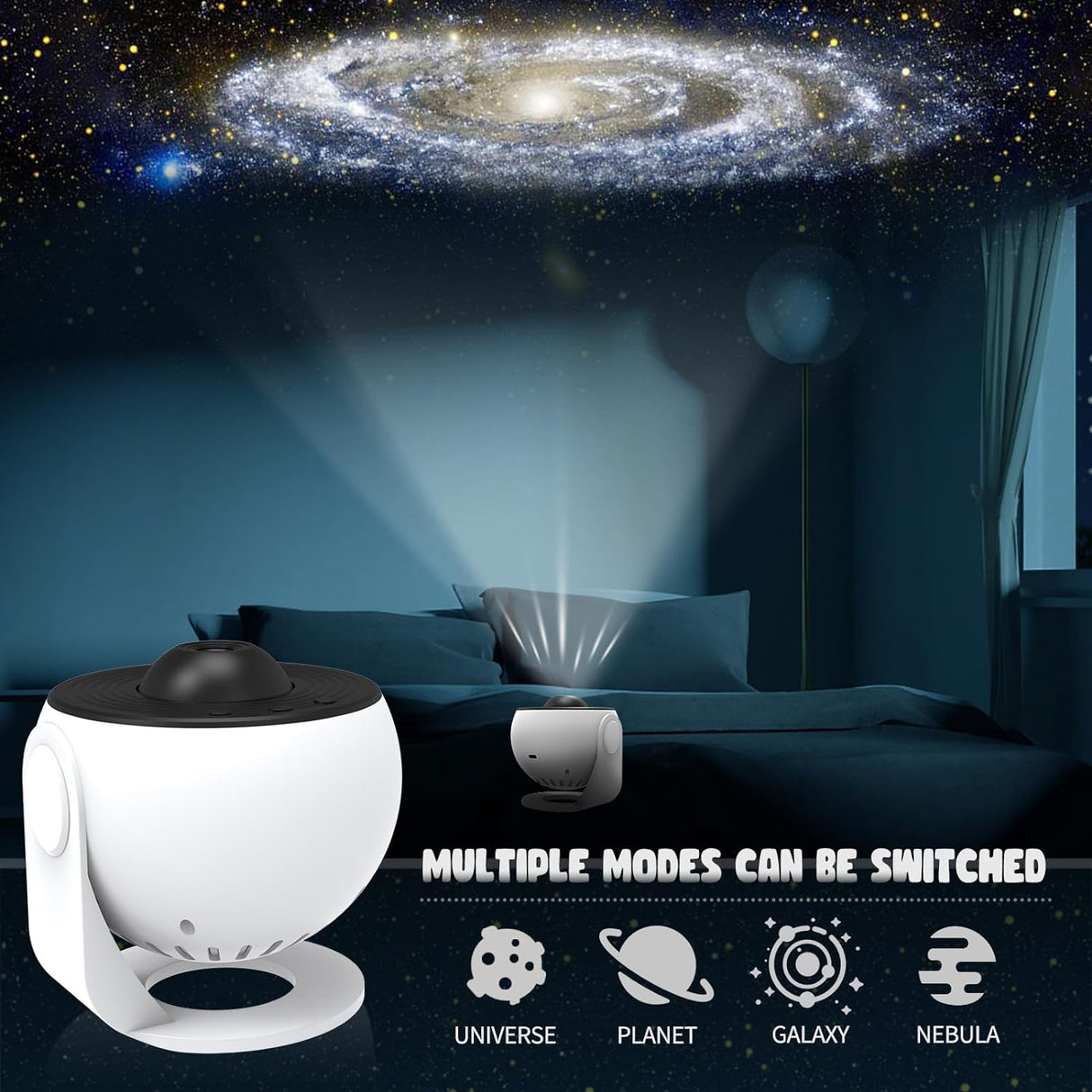 AstroSphere 360° LED Planetariumsprojektor | Entspannung | Stressabbau | Sternenhimmel für Zuhause