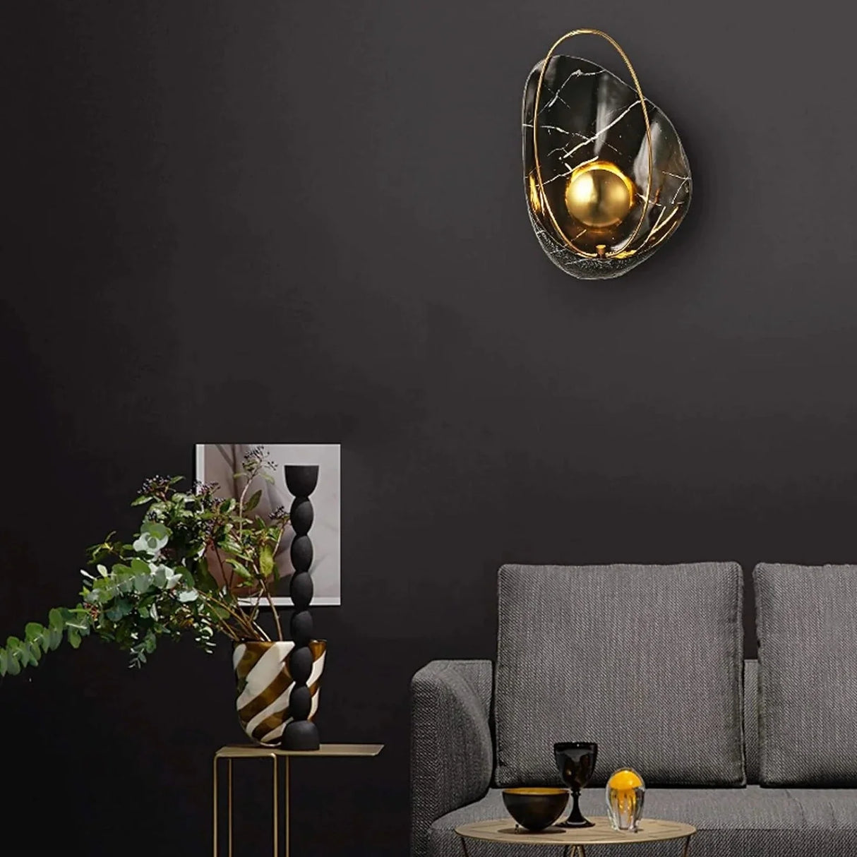 MarbelleGlow Marmor-Wandleuchte | Modernes Design | LED Beleuchtung | Dekorative Wandlampe