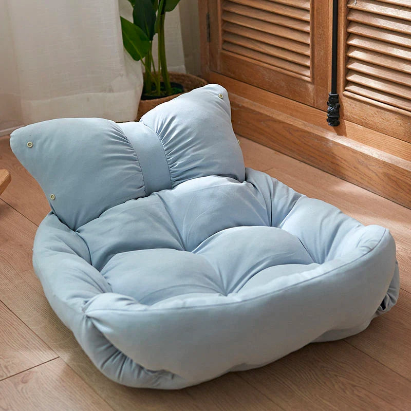 PurrNest Multifunktionales Plüsch Katzenbett | Katzenmatte & Schlafplatz | Bequem & Kuschelig | Modernes Design