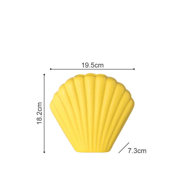 Shellora Schalenbasis Blumenvase | Stilvolle Dekoration | Elegantes Wohnaccessoire