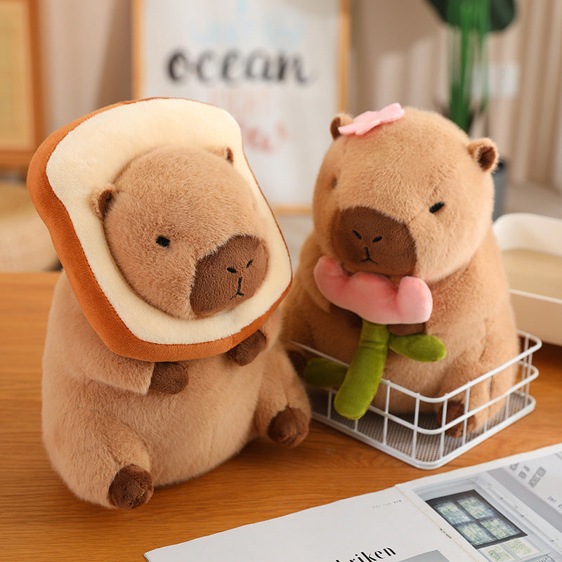 CuddleCapy Kuschelpuppe Plüsch | Capybara & Hase Design | Weiches Kuscheltier in Verschiedenen Stilen & Größen