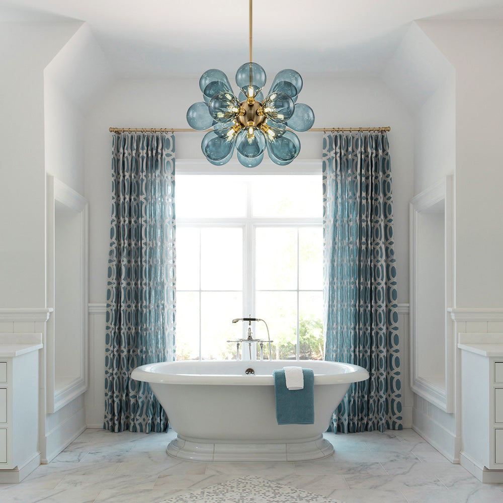 AuraBliss Cluster Glas Bubble Kronleuchter | Einzigartiges Design | Elegante Beleuchtung für Zuhause