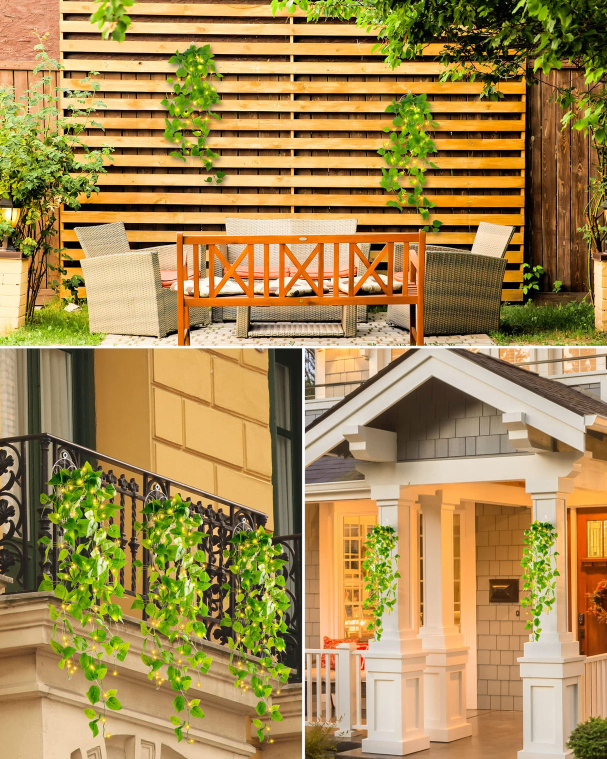 GlowIvy LED Efeuranke | Beleuchtete Kunstpflanze | Dekoration für Innen & Außen | Stimmungslicht