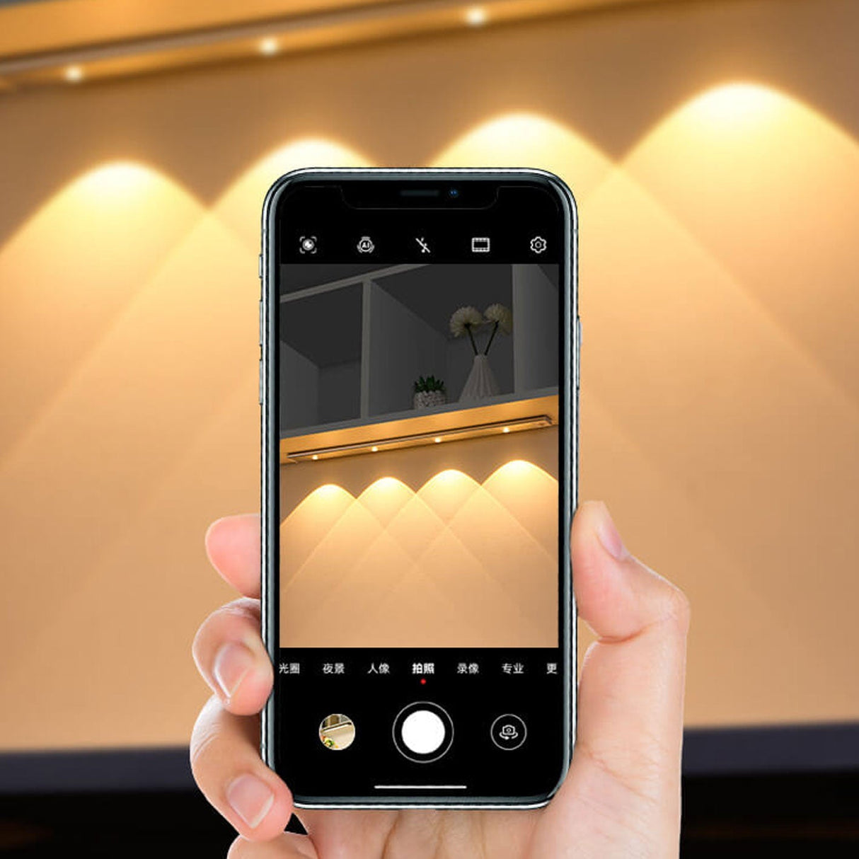 GlowWave Smart LED Lichtleiste | Ultradünn | Bewegungssensor | Wiederaufladbar | Verschiedene Größen