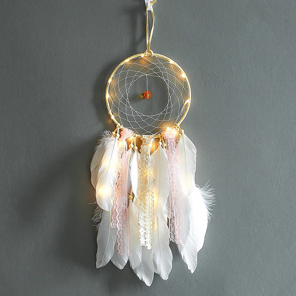 GlowDream Feenlicht Traumfänger | Deko Traumfänger LED-Lichterkette | Stimmungsvolles Licht für Zuhause | Boho Dekoration