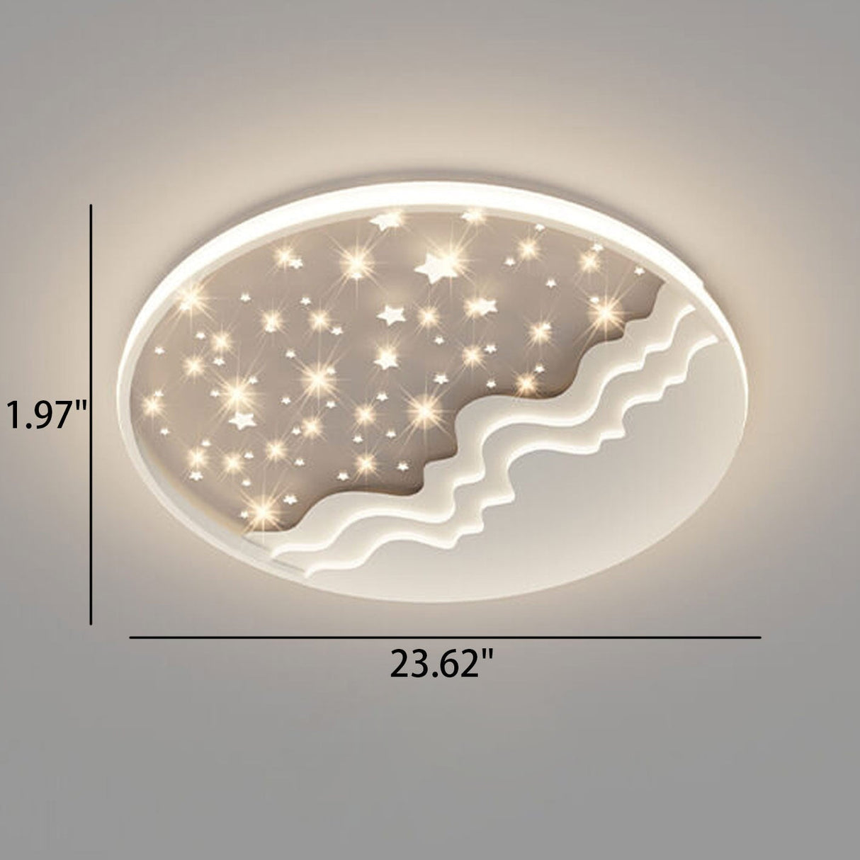 LunaAura Kreative Runde LED-Deckenleuchte | Mond-, Stern- oder Sonnendesign | Dimmbar