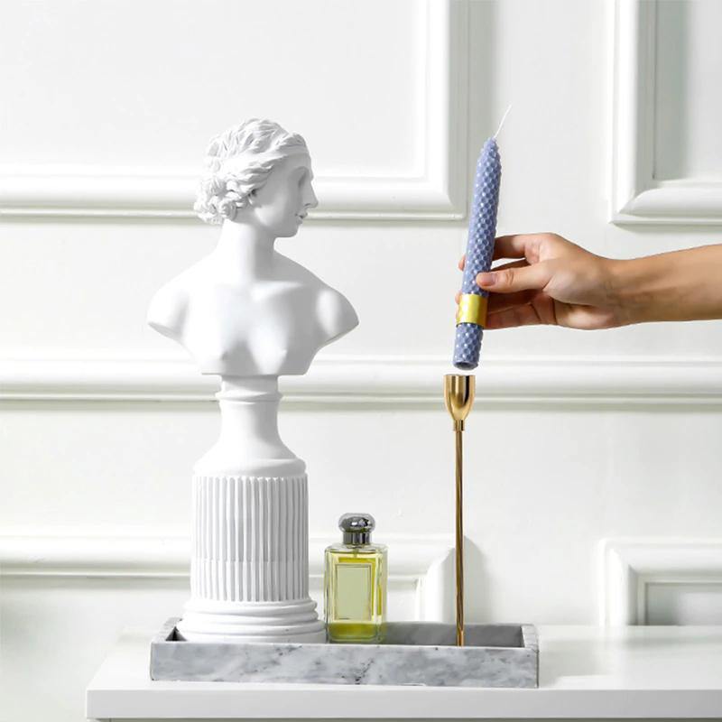 Solviana Goldene Kerzenhalter-Sets | Elegante Wohnkultur | Perfekt für festliche Dekoration