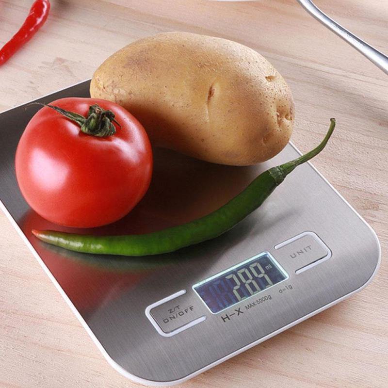WeighMate Digitale Küchenwaage mit LED Display | Tragbar | Präzise Messungen | Für Backen, Kochen und Diäten