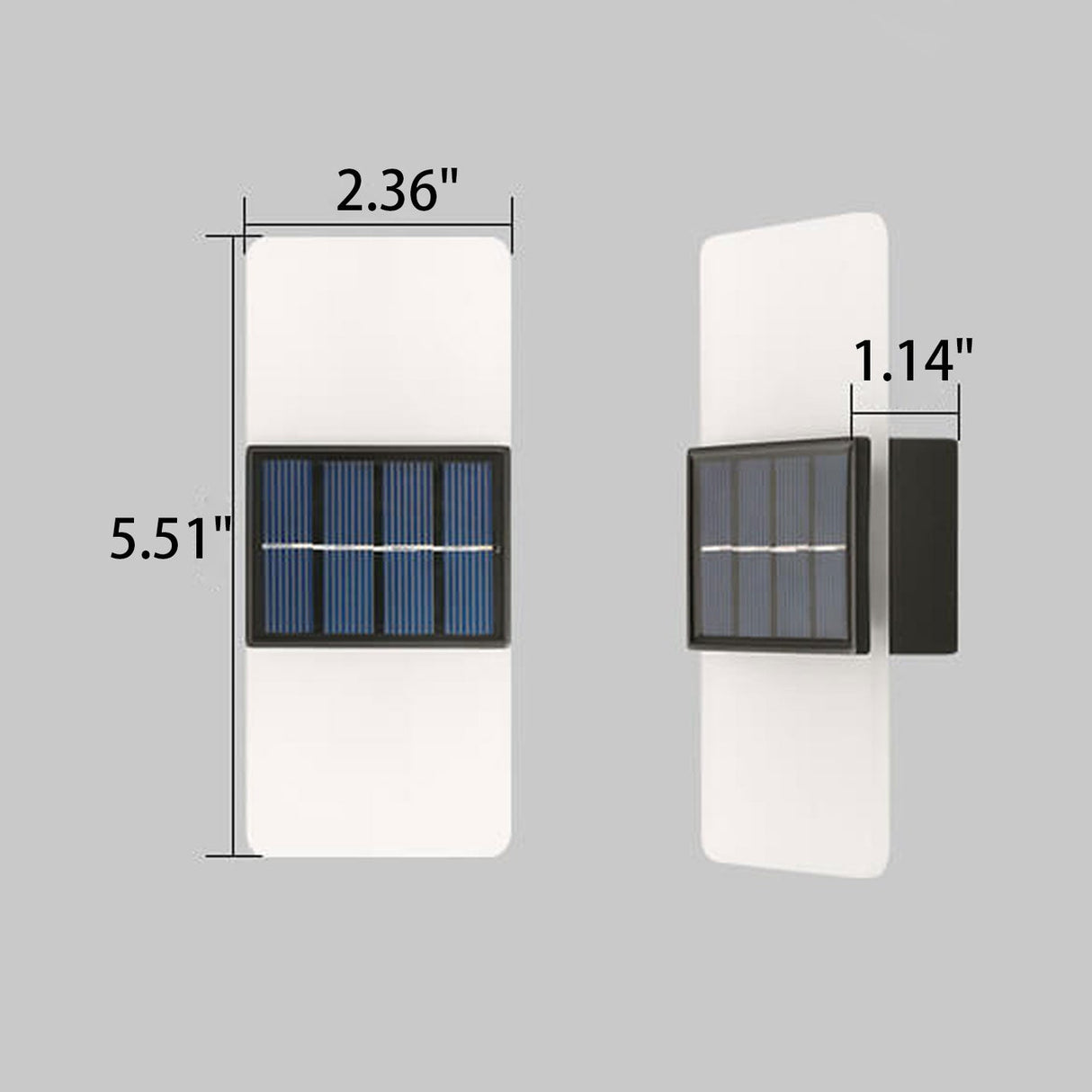 LumaZen Solar LED-Wandlampe | Wetterfest | Solarbetriebene Außenbeleuchtung | Garten- & Terrassen-Deko