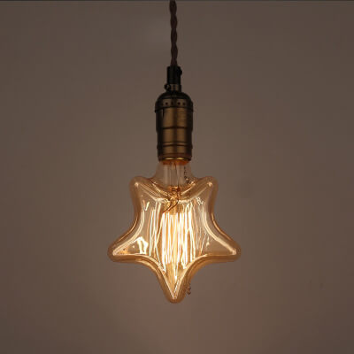 GlowForge Retro Pendelleuchte | Einflammig | Vintage Design in 3 Formen | Deko-Lampe für Zuhause