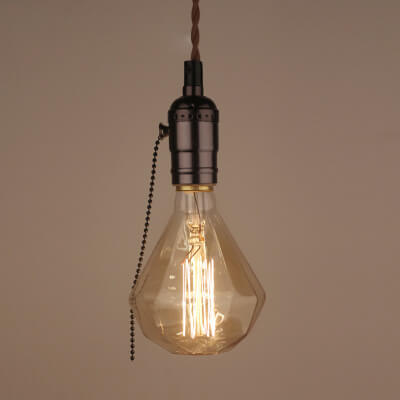 GlowForge Retro Pendelleuchte | Einflammig | Vintage Design in 3 Formen | Deko-Lampe für Zuhause