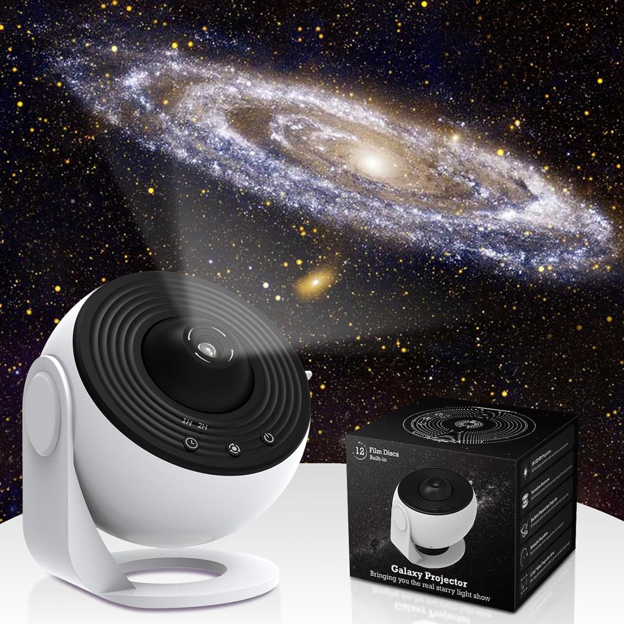 AstroSphere 360° LED Planetariumsprojektor | Entspannung | Stressabbau | Sternenhimmel für Zuhause