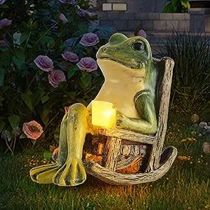 FroGlow LED Gartenfroschlampe | Solarbetrieben | Wetterfest | Dekorative Gartenbeleuchtung