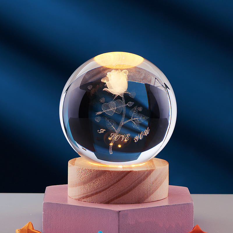 StarGlow 3D Kristall Nachtlicht | Elegantes Stimmungslicht | Magische Dekoration