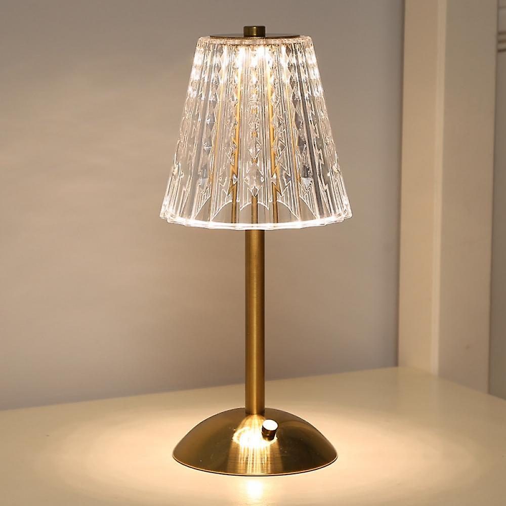 CrystalGold Elegante Kristall-Tischlampe | Goldenes Design | Stimmungsvolle Beleuchtung