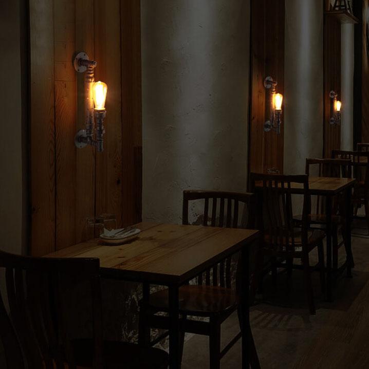 RustikLume Industrial Wandleuchte | Retro-Design | Pipe-Style Lampe | Wandbeleuchtung für Zuhause