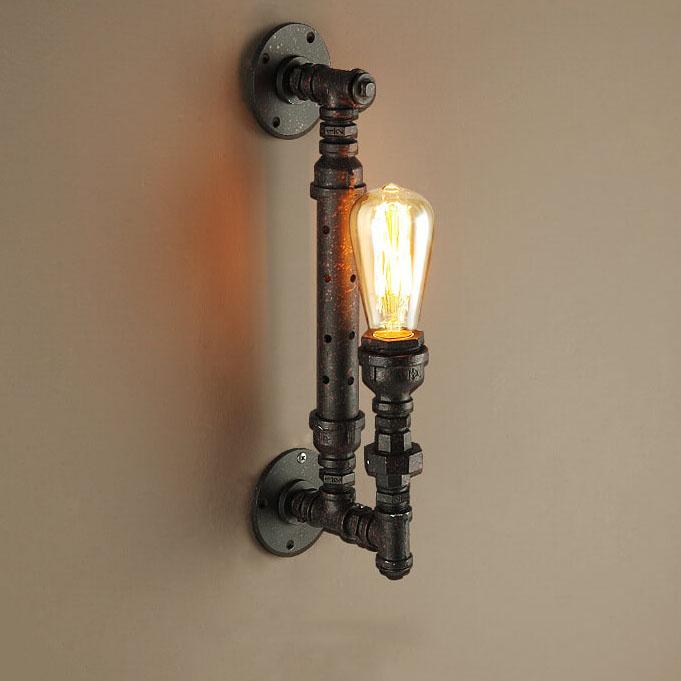 RustikLume Industrial Wandleuchte | Retro-Design | Pipe-Style Lampe | Wandbeleuchtung für Zuhause