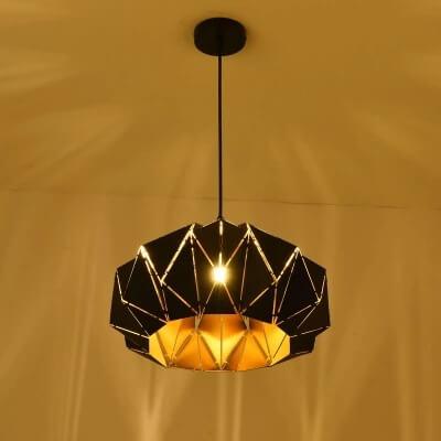 Diamora Vintage Pendelleuchte | Geometrisches Diamant-Design | Wrought Iron | Industrial Stil