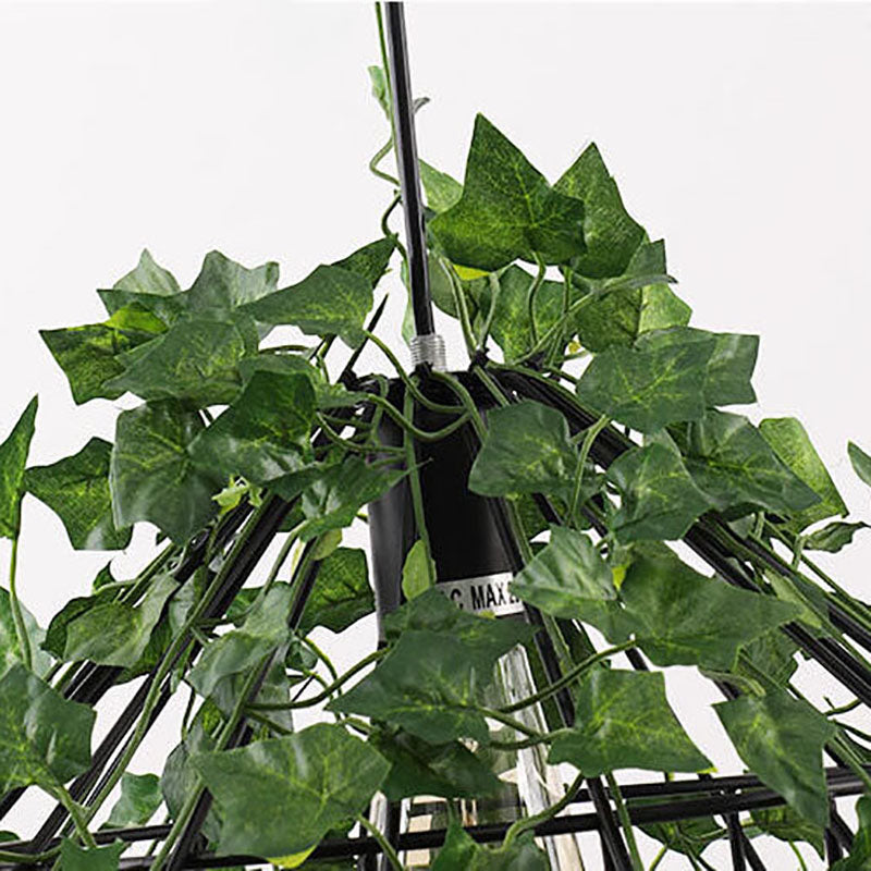 AviNest Retro Hängelampe | Vogelkäfig-Design | Kreative Pflanzen-Optik | 1-flammig | Dekorative Pendelleuchte