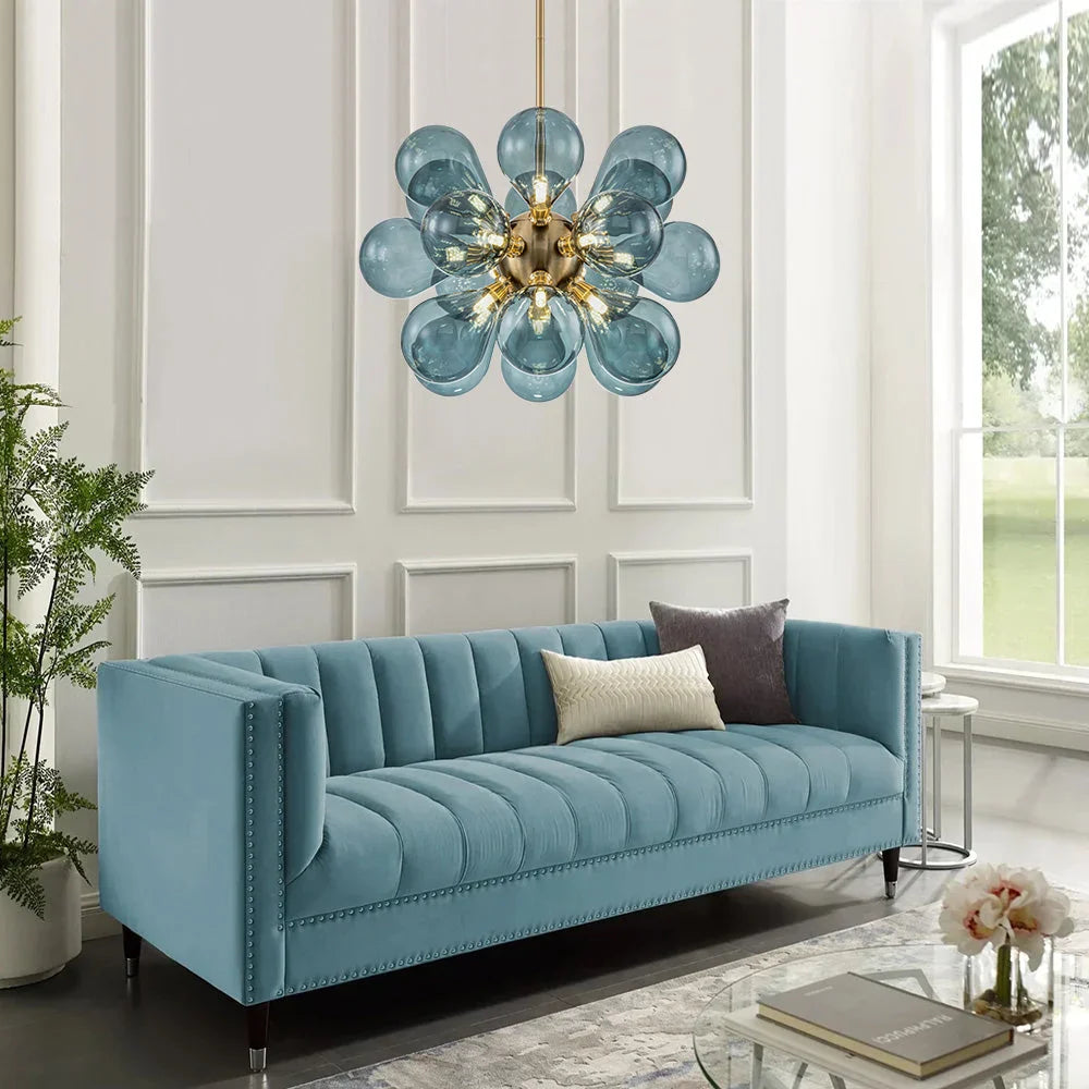 AuraBliss Cluster Glas Bubble Kronleuchter | Einzigartiges Design | Elegante Beleuchtung für Zuhause