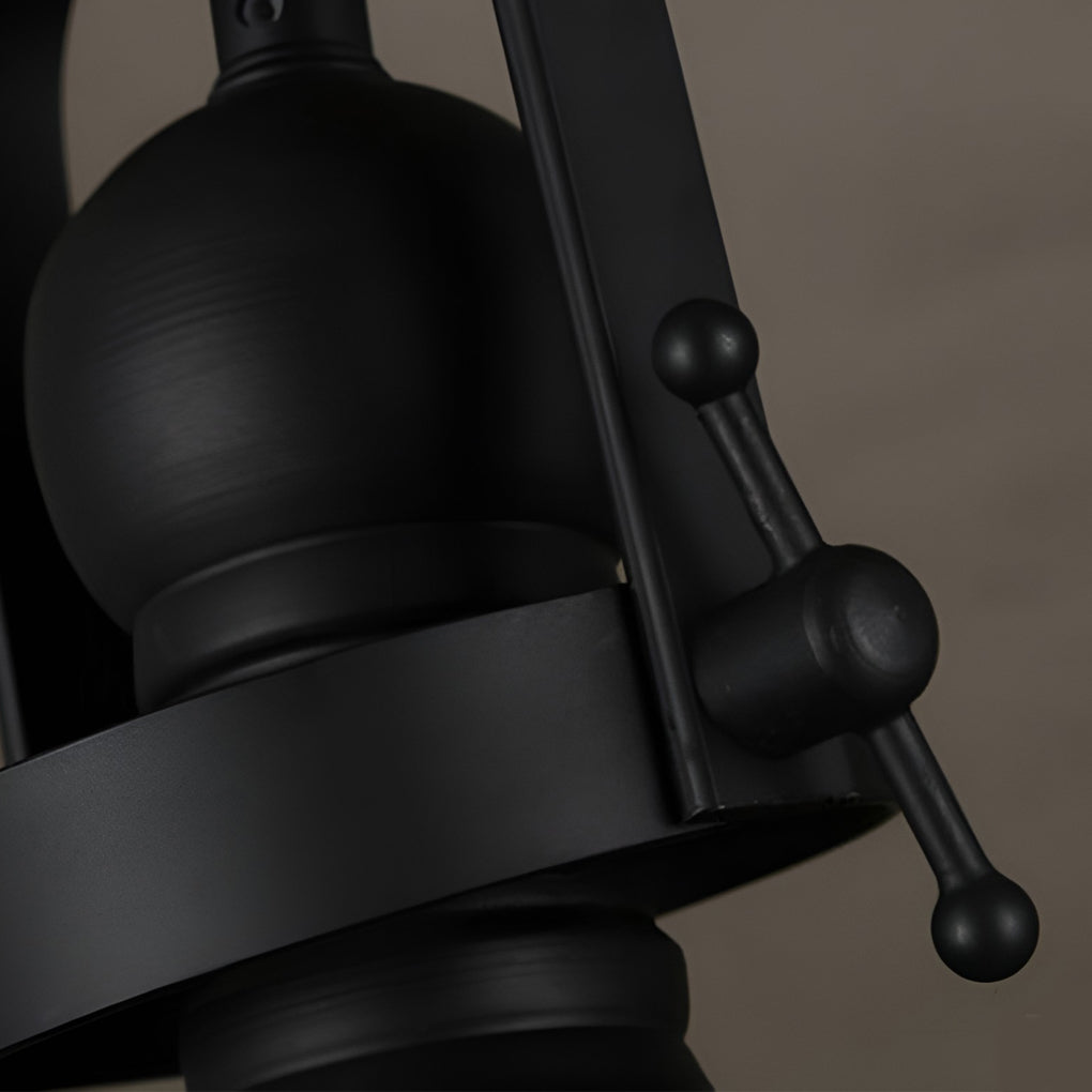 LustreVibe Retro Kronleuchter | Antikes Glas & Eisen | Industrie Stil | Hängende Deckenleuchte | Vintage Beleuchtung