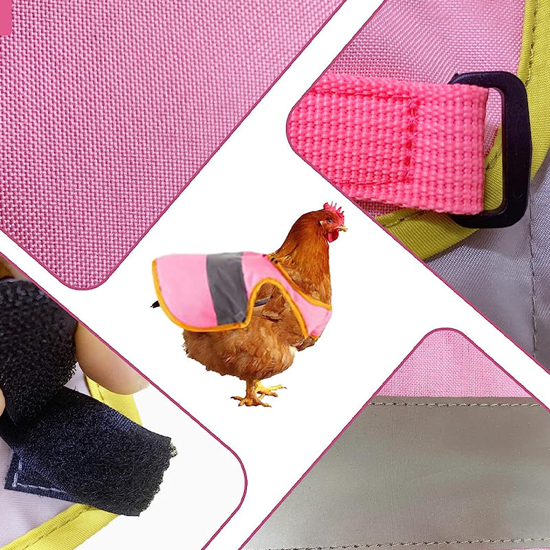 CluckSecure Verstellbarer Hühnergurt & Reflexweste | Sicherheit & Komfort für Hühner | Haustierzubehör