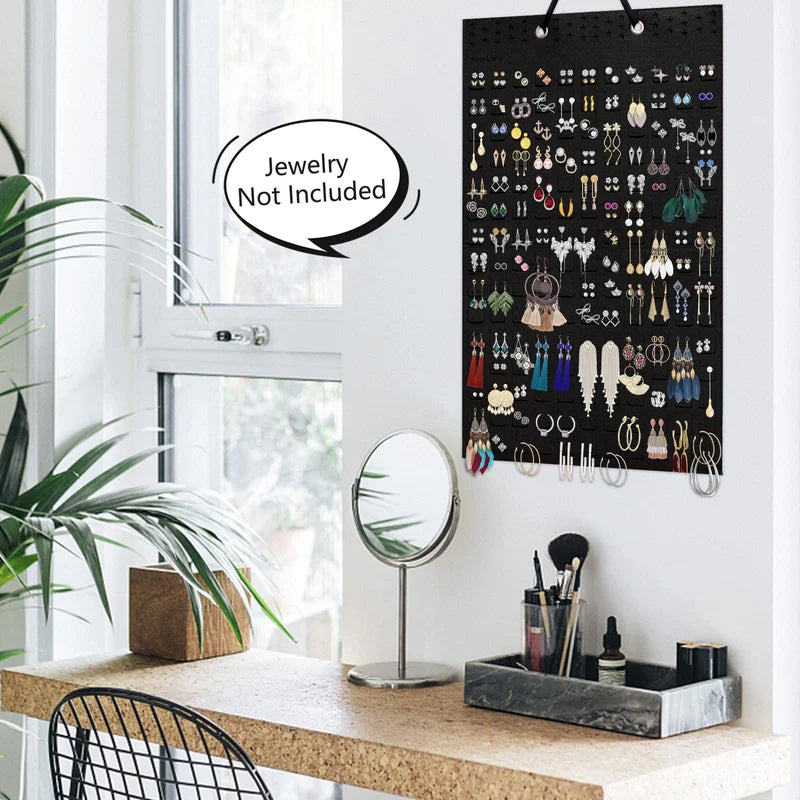 OrgaFelt Schmuck Organizer | Hängender Filz Organizer | Platzsparend & Stylisch | Perfekt für Schmuck & Accessoires