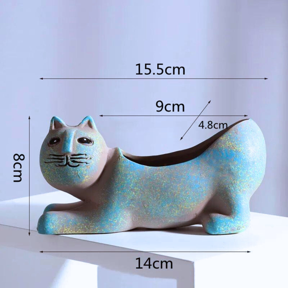 PlantPurr Design Pflanzgefäße | Elegante Blumentöpfe für Innen und Außen | Katzenliebhaber-Deko