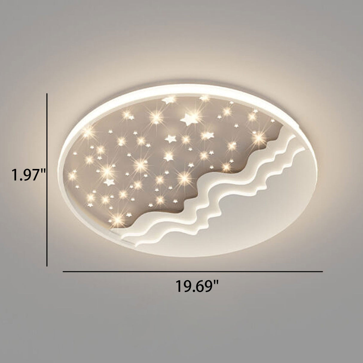 LunaAura Kreative Runde LED-Deckenleuchte | Mond-, Stern- oder Sonnendesign | Dimmbar