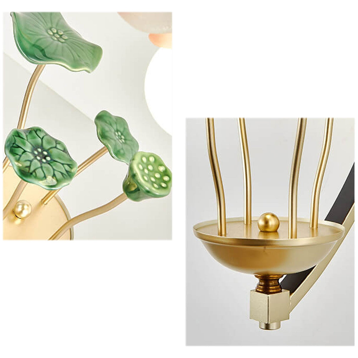 LotuLume Wandlampe | Modernes Lotus-Design aus Keramik & Harz | Elegante 1-Flammige Wandleuchte