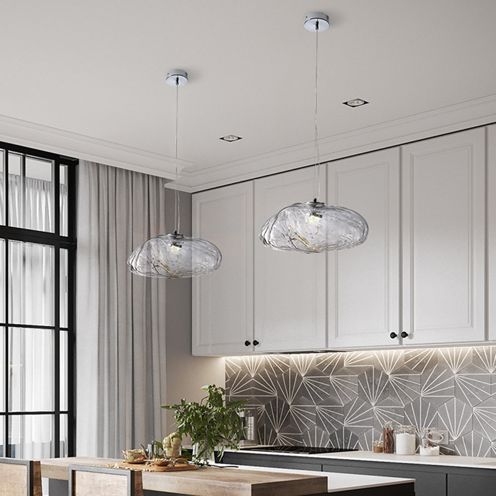 LumiBliss Minimalistische Geblasene Glasblasen-Pendelleuchte | Elegantes Design | Stimmungsvolle Beleuchtung
