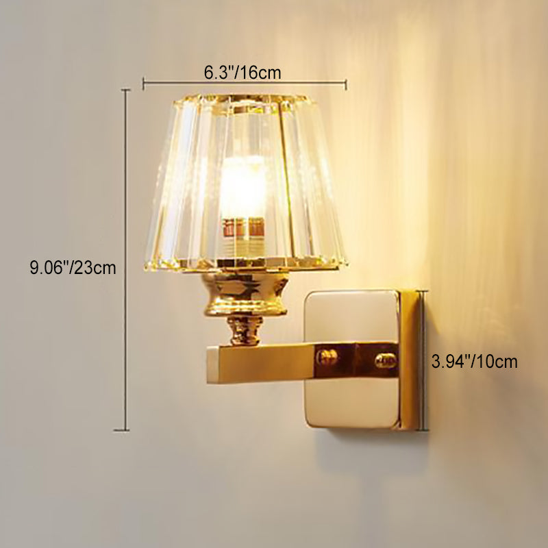 RadiantVell Wandlampe im modernen Minimalismus | Ovaler Kristall-Zylinder | 1 Licht | Elegantes Design für Schlafzimmer & Wohnzimmer