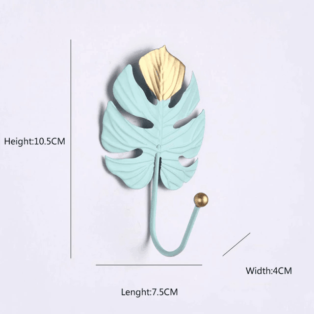 LeafLuxe Metall Wandhaken im Blätterdesign | Elegantes & Funktionales Dekor | In Gold & Blau erhältlich