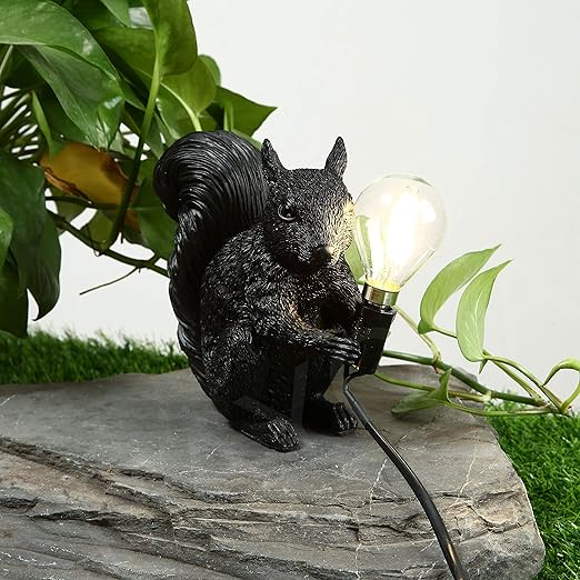 SquirrelBright Nordische Eichhörnchen Tischlampe | Designer-Deko | LED Stimmungslicht | Perfekt für Zuhause