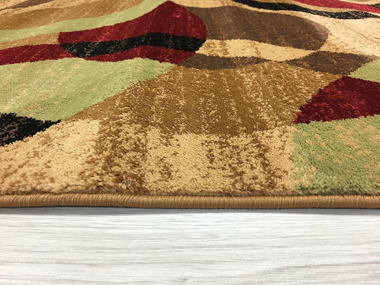 CircleHaven Luxe Teppich | Mehrfarbige Kreise | Weich & Pflegeleicht | Wohnzimmer & Schlafzimmer