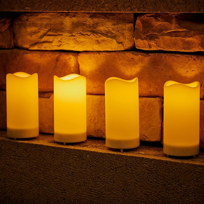 LumaFlick Flammenlose LED Kerzen | Echtwachs | Sichere Dekoration für Zuhause | Stimmungsvolle Beleuchtung