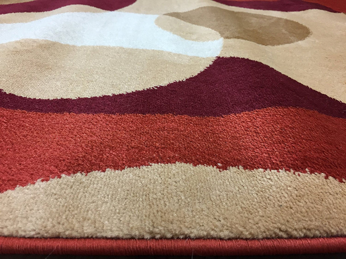 ColorLoom Modern Kreise Teppich | Mehrfarbig & Weich | Pflegeleicht | Wohnzimmer & Schlafzimmer