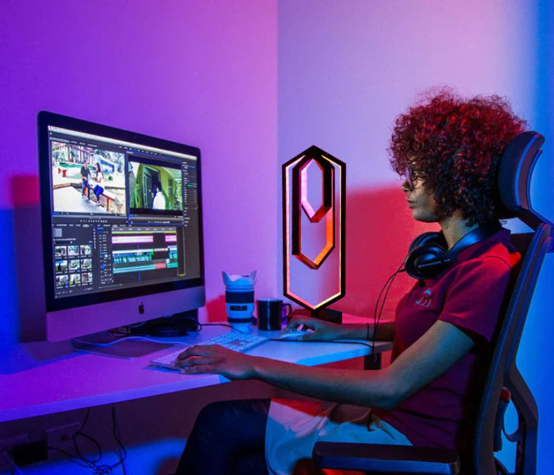 LumiHex Modular LED Wandleuchte | Touch-Steuerung | Energiesparend | Modernes Dekor