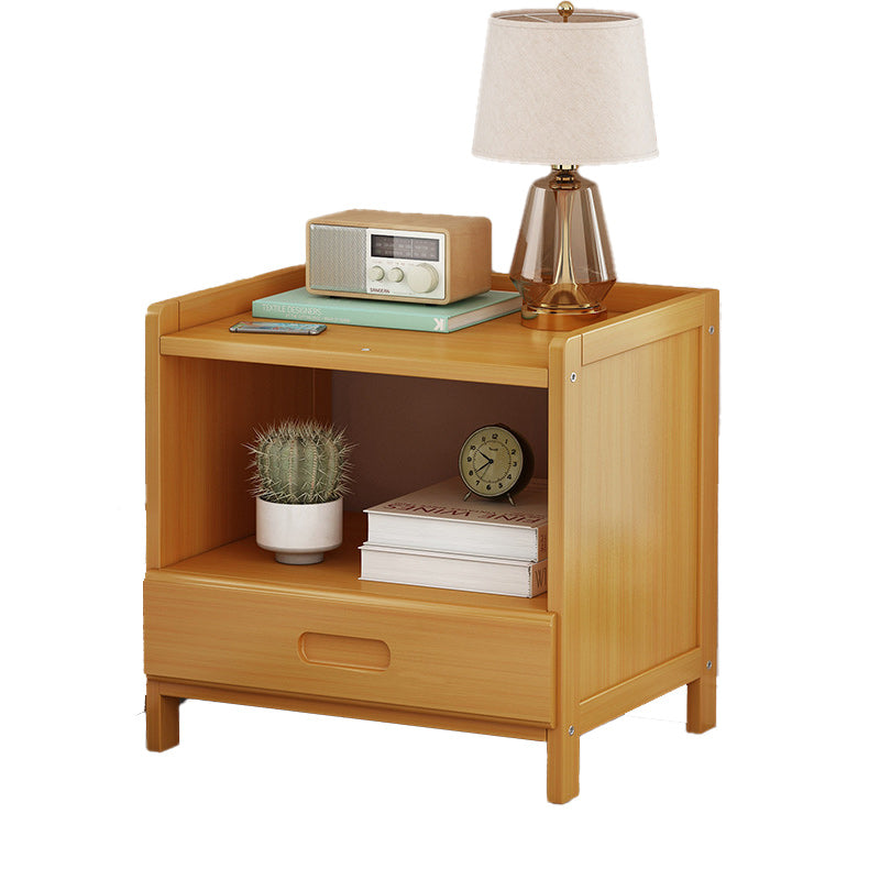 HanaCrate Japanischer Nachttisch | Massivholz | 1 oder 3 Schubladen | Minimalistisches Design für Schlafzimmer