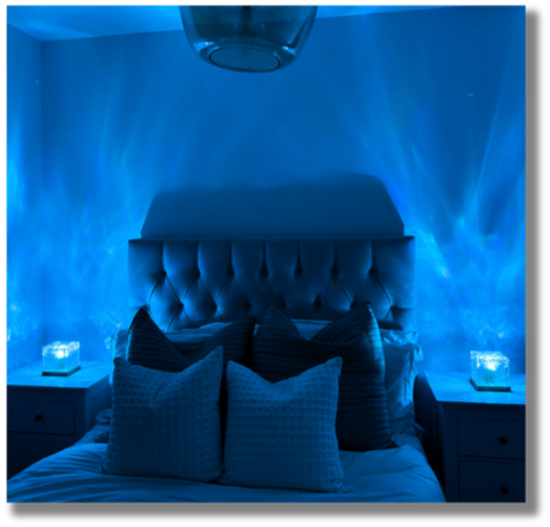 CrystalNova Dynamische LED-Projektionslampe | Kristalleffekte | Stimmungslicht | Dekorative Beleuchtung