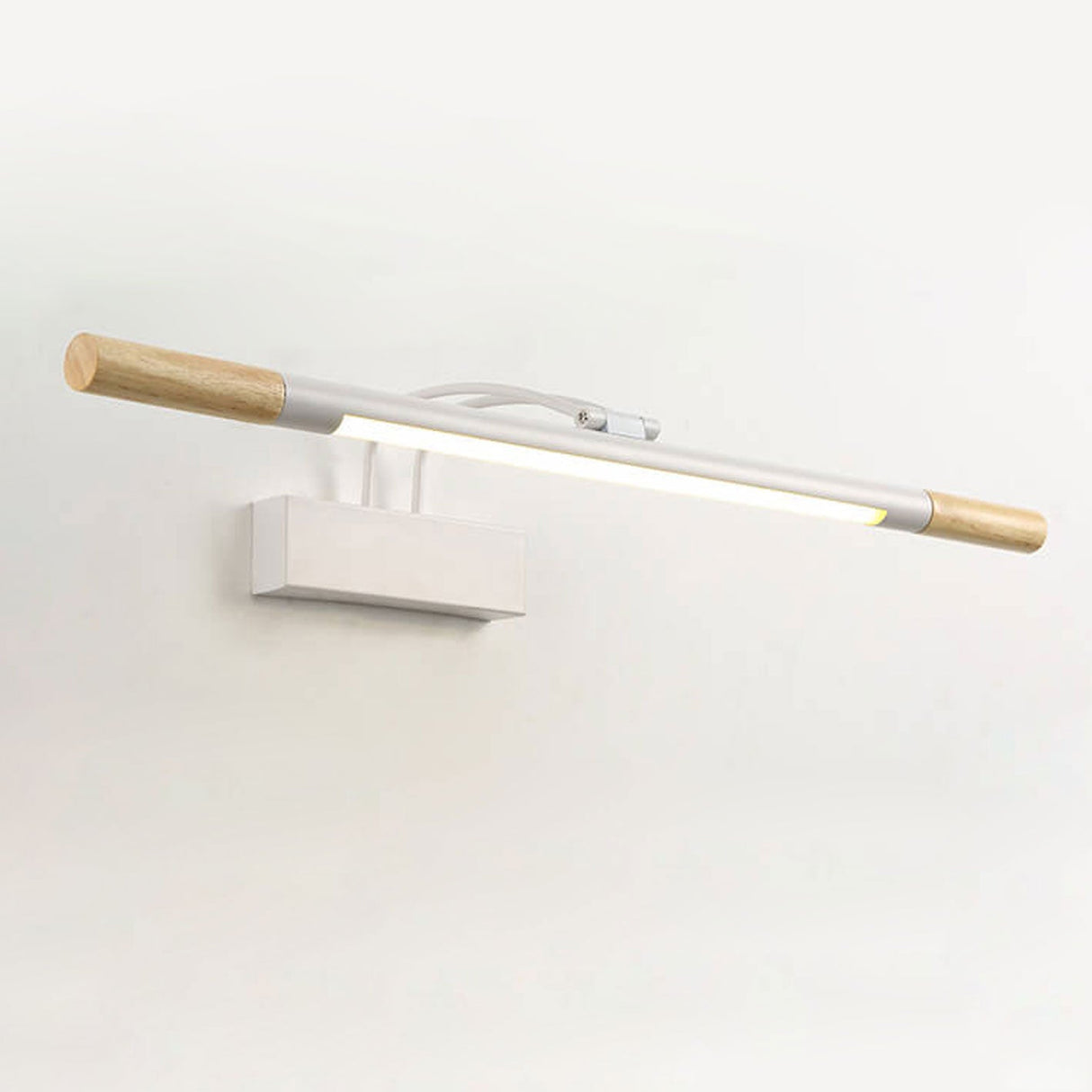 Arkluma Nordic LED Wandleuchte | Massivholz | Geschwungener Arm | Warmes oder Weißes Licht