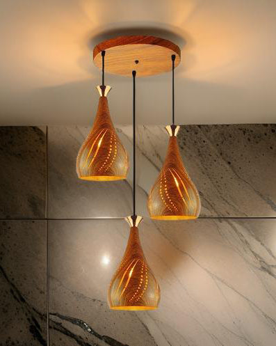 LumaSwirl Trio Pendelleuchte | Modernes Design | LED Hängelampe | Stimmungsvolle Beleuchtung