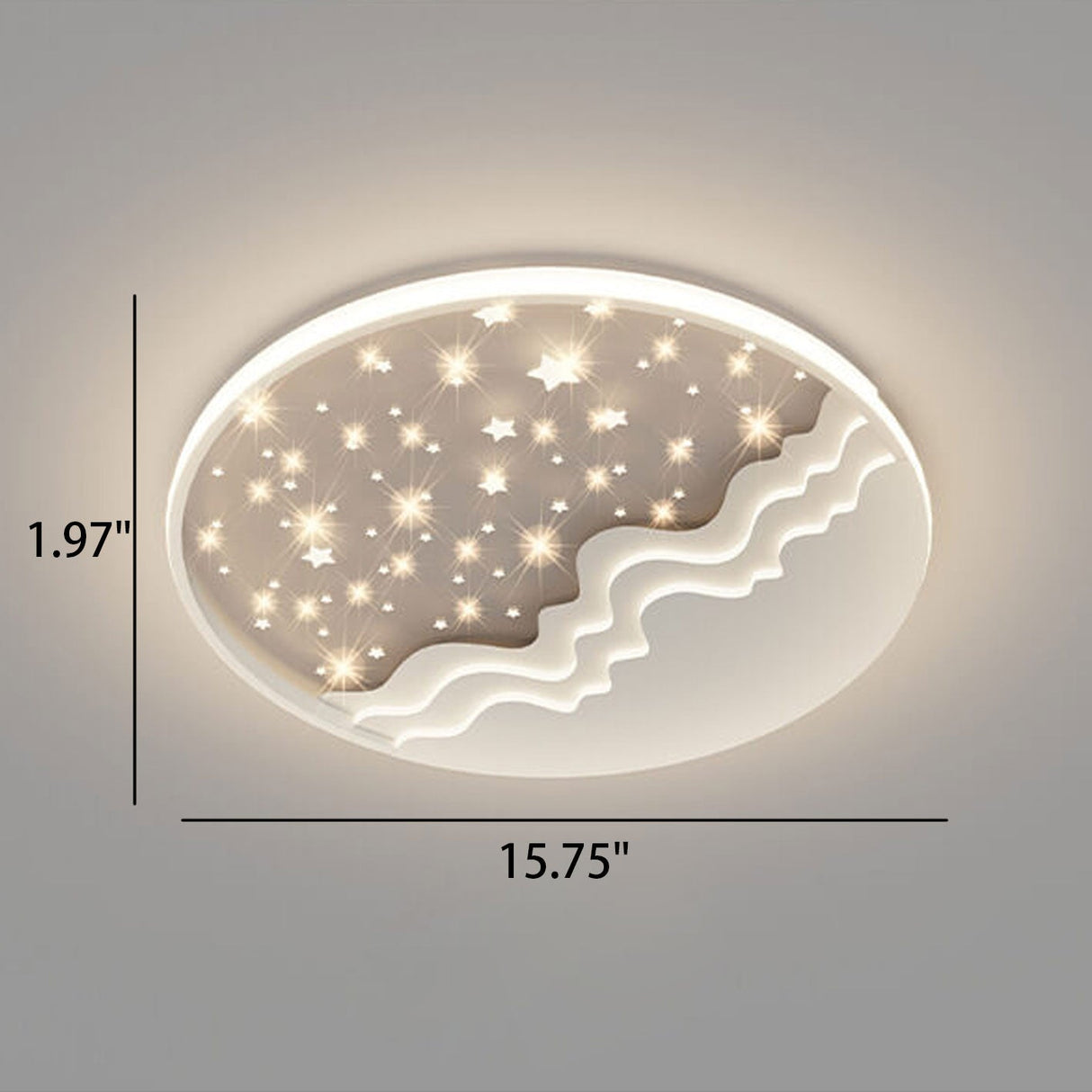 LunaAura Kreative Runde LED-Deckenleuchte | Mond-, Stern- oder Sonnendesign | Dimmbar