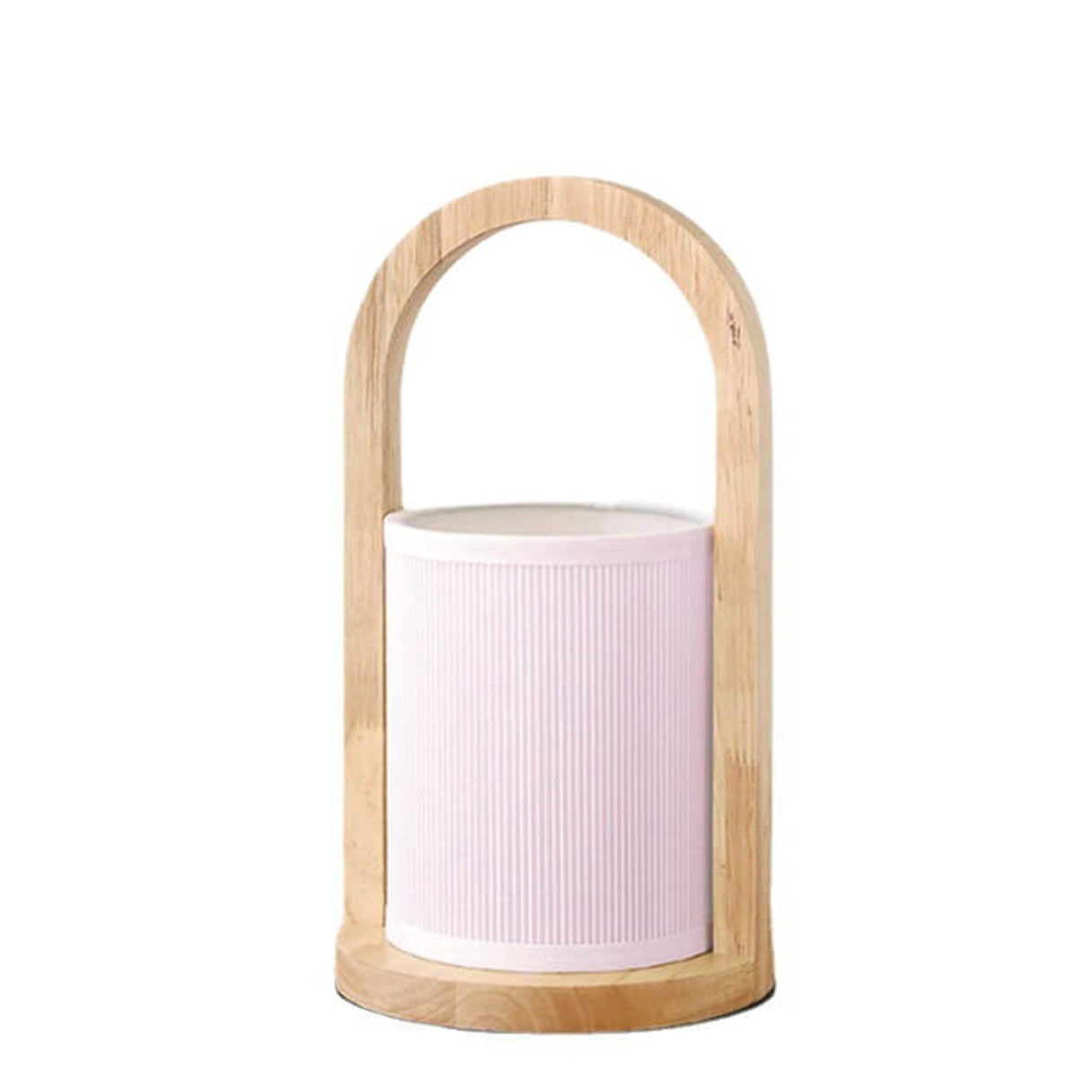 LinoGlow Nordic Design Tischlampe | Tragbares Holz- & Stoffdesign | Dimmbar | 3 Lichtfarben