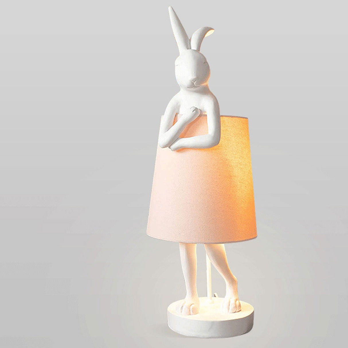LunaBeam Nordic Rabbit LED Tischlampe | Kabellos | Stimmungslicht | Resin Design | Dekoration für Zuhause