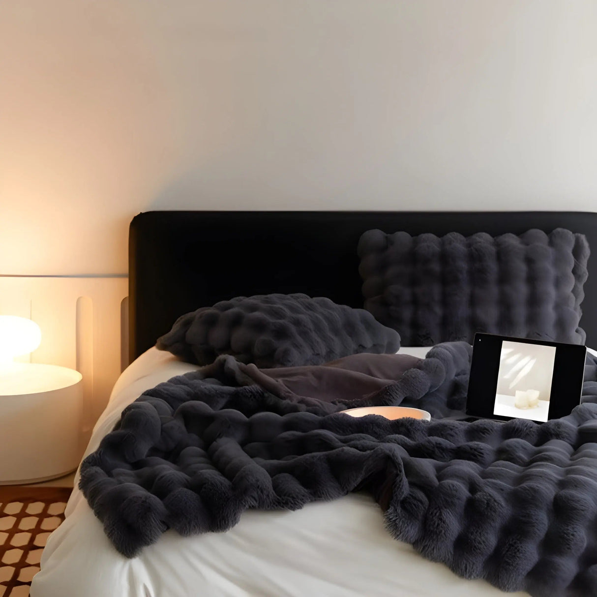 CozyHaven Bubble Decke | Flauschig & Komfortabel | Luxus Kuscheldecke in Stilvollen Farben