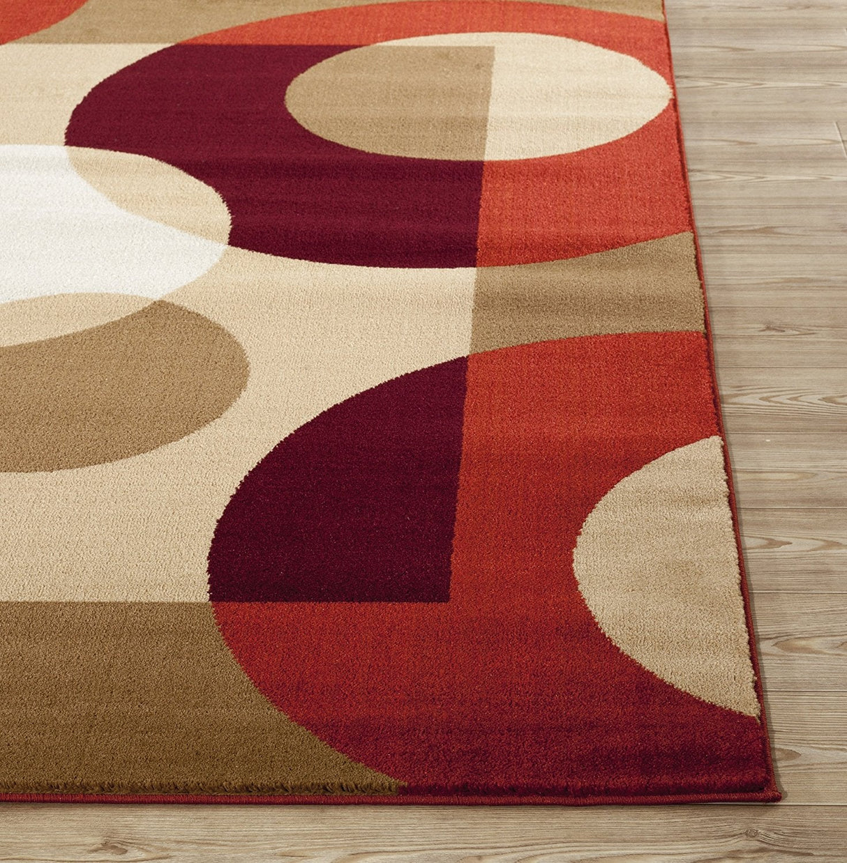 ColorLoom Modern Kreise Teppich | Mehrfarbig & Weich | Pflegeleicht | Wohnzimmer & Schlafzimmer