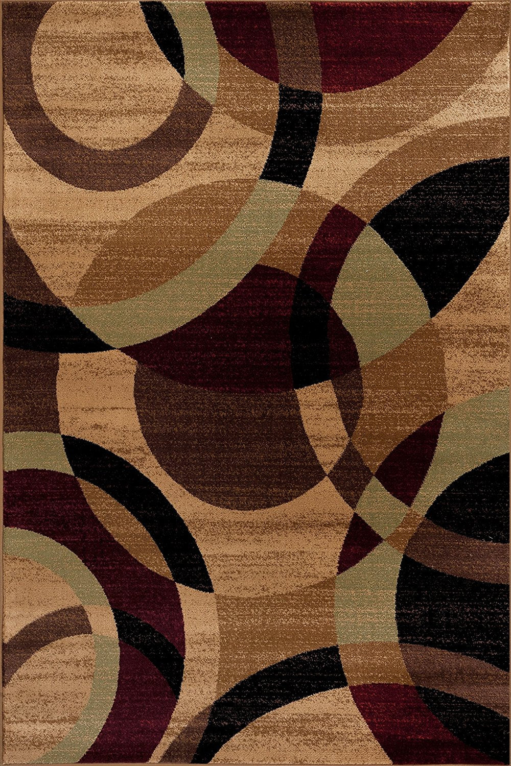 CircleHaven Luxe Teppich | Mehrfarbige Kreise | Weich & Pflegeleicht | Wohnzimmer & Schlafzimmer