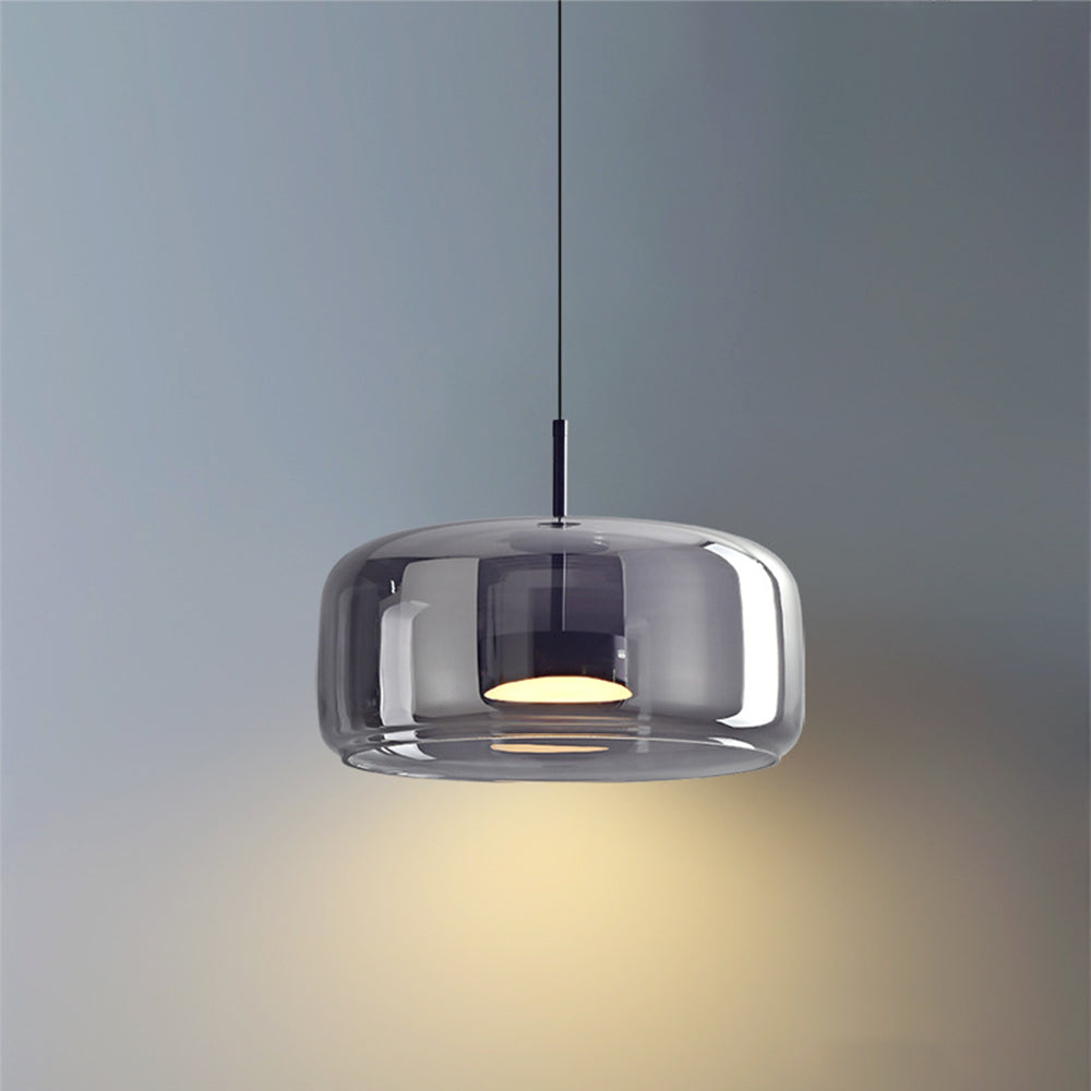 AmberGlow LED Pendelleuchte | Retro Metall & Glas | Elegante Raumbeleuchtung
