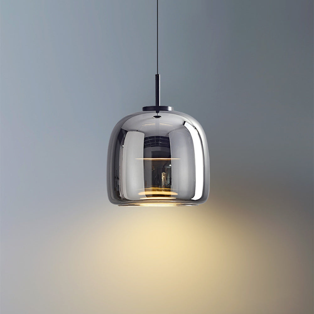 AmberGlow LED Pendelleuchte | Retro Metall & Glas | Elegante Raumbeleuchtung